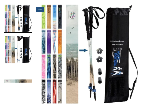 Collapsible Walking Sticks for Carry-On Luggage and Nordic Walking Trekking Poles