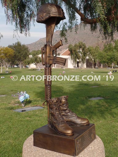 Fallen Soldier Battle Cross | Honor the Brave | Bronze Statue