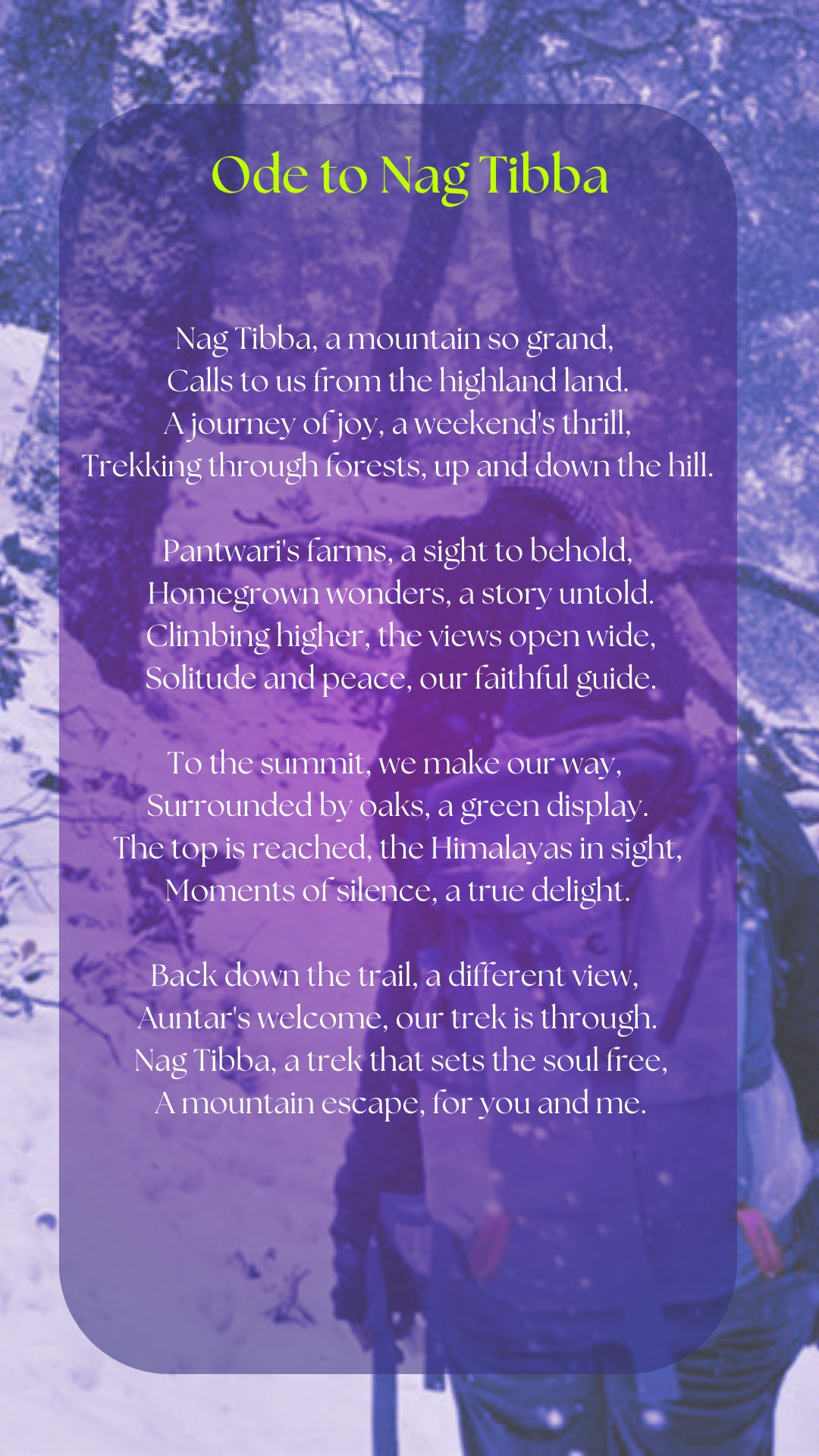 Ode to Nag Tibba | Poets