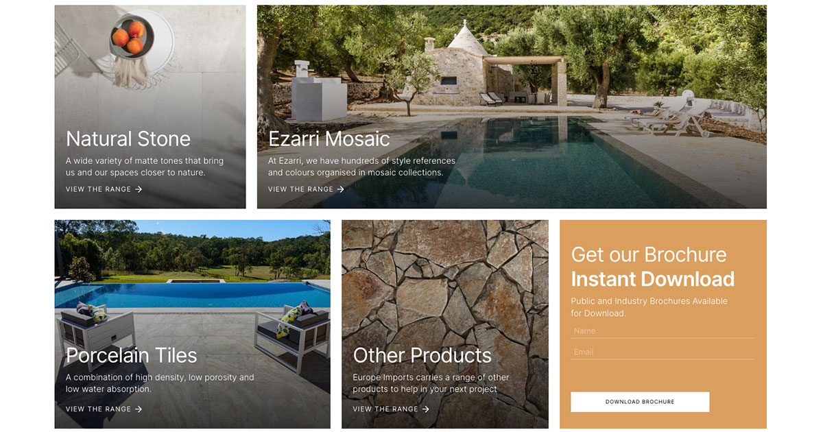 Ezarri Pool & Porcelain Tiles & Natural Stone | Europe Imports