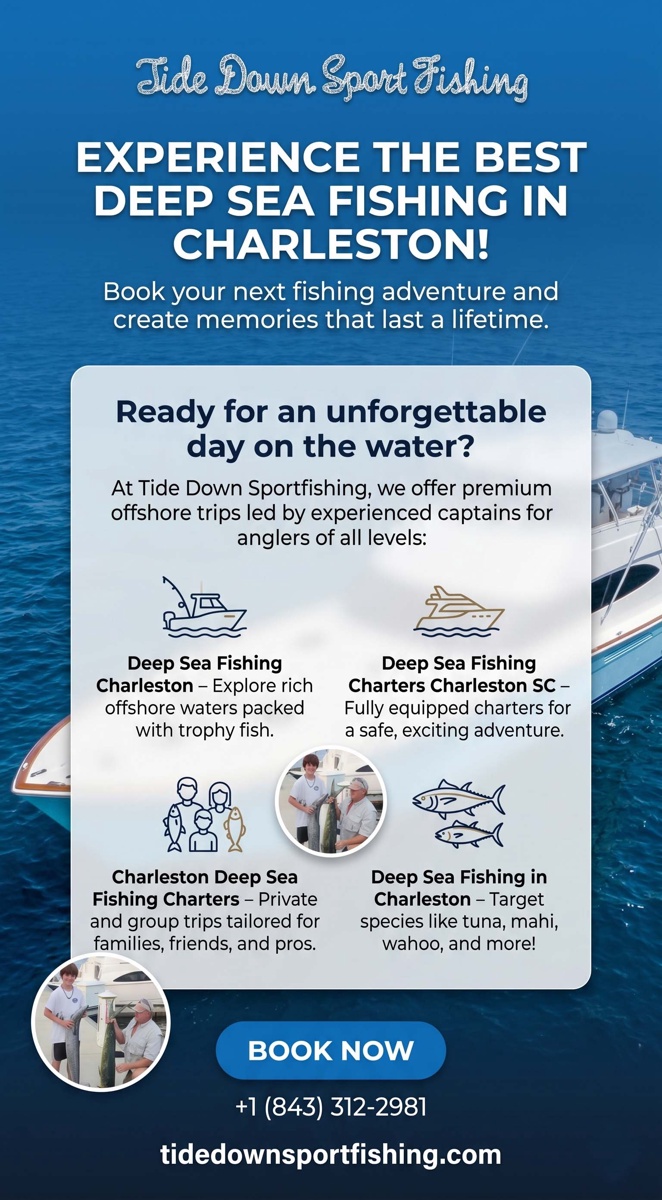 Screenshot - Deep Sea Fishing Charleston  Experience thrilling Deep Sea Fishing in Charleston with Tide Down Sport Fishing. Venture offshore with expert captains, top-quality gear, and the chance to hook powerful species in an action-packed Atlantic adventure. For more information please visit us at:- https://tidedownsportfishing.com/   #Deep_Sea_Fishing_in_Charleston #Deep_Sea_Fishing_in_Charleston #Deep_Sea_Fishing_charters_Charleston_SC - Gyazo