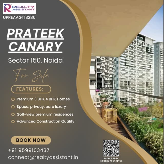 Prateek Canary Noida: Luxury 3 & 4 BHK Apartments in Sector 150