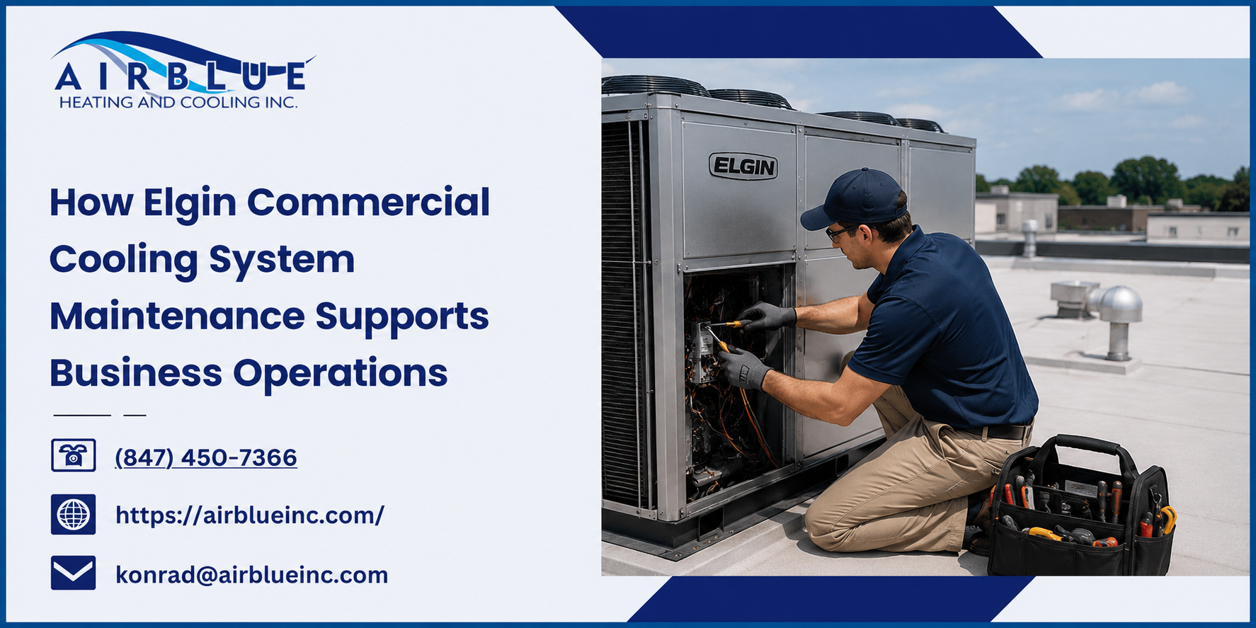 How Elgin Commercial Cooling System Maintenance Supports Business Operations – AIR BLUE HEATING AND COOLING INC.